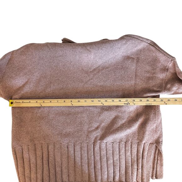 Madewell Dusty Pink Mockneck Cotton Wool Ribbed Boxy Oversized Sweater Size S - Picture 7 of 7